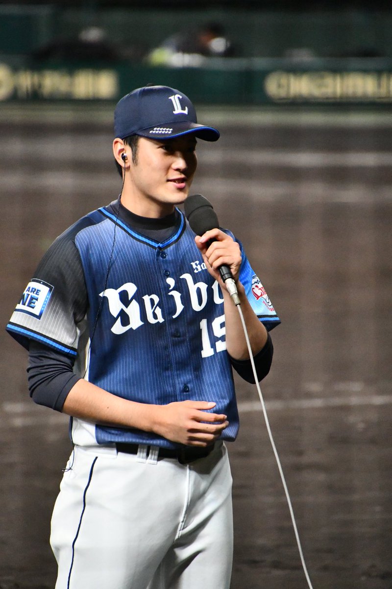 埼玉西武ライオンズ佐藤隼輔投手 初勝利記念ユニフォーム L