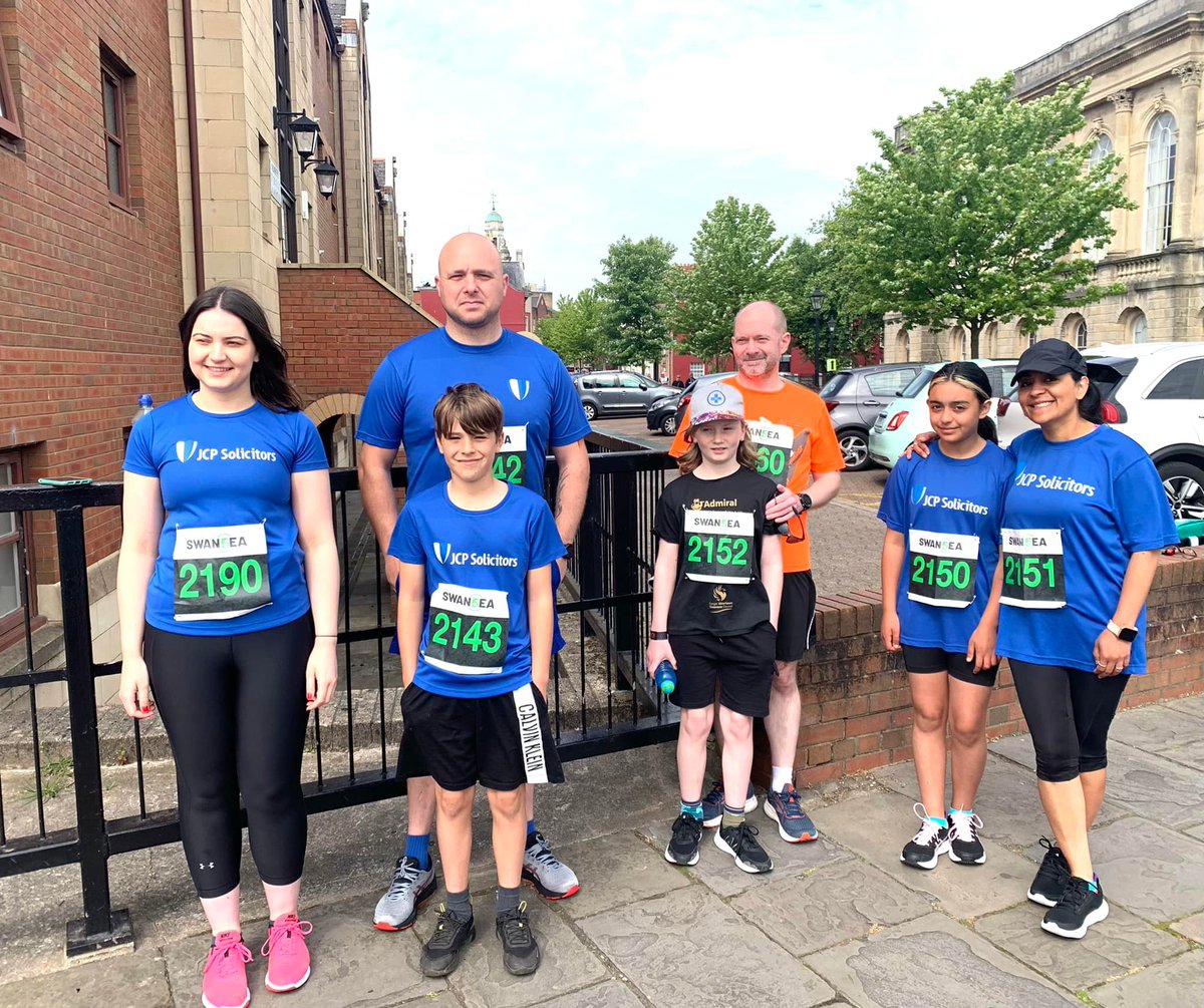 jcpsolicitors's tweet photo. 👏 Well done to everyone who took part in the Swansea Triathlon weekend.

👟 Some of #TeamJCP and our families ran the Swansea Bay 5k on Sunday 29 May - a 5km run through the marina, onto the seafront and finishing at the National Waterfront Museum. 

💙 Congratulations all! https://t.co/q9iQfwrsHR