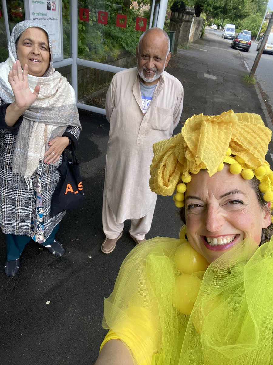 SunriseDances's tweet photo. 5 (FIVE!) hours of #lemondance today. 8.5 miles of #joy . Here a small sampling of #smilers &amp; #dancers . The #joybus is truly alive in #pollokshields! #smile #feelgood #glasgow thanks everyone ☺️💃🍋🤩🎉 https://t.co/60QLwb3HsH like my work? How about buying me a coffee? https://t.co/qVNPhAus9D