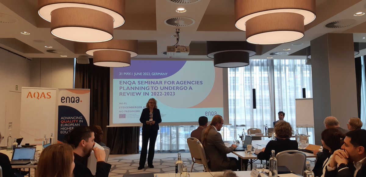 ENQAtwt's tweet photo. @ENQAtwt is organizing today and tomorrow a seminar for agencies undergoing a review in 2022-2023. We will discuss its objectives, share learnings and reflect on its contribution to agencies' further enhancement. We look forward to the exchanges! Thank you #AQAS for hosting us! https://t.co/YRRQZeDjFZ
