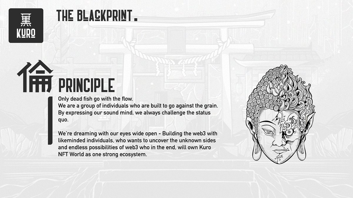 Deep inside the Citadel, we have our minds laid out for our shared future of Kuro NFT World. 

We're calling it The Blackprint. 

Projects may come and go, but a brand will grow. 

Join us. Let's go #BackToBlack. 

#solana #solananfts #solanasummer