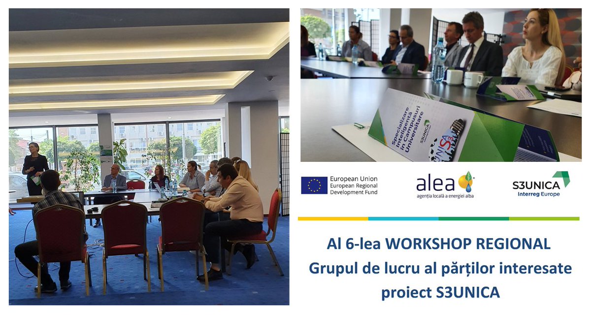 În data de 31 mai 2022 a avut loc al 6-lea Workshop Regional al părților interesate implicate în implementarea  #S3UNICA <a href="/Interreg_eu/">interreg_eu</a> în România. Workshopul a fost organizat la Alba Iulia de <a href="/alea_ro/">ALEA România</a>  în calitate de partener național al proiectului. 
Info: alea.ro/publicatii/sti…