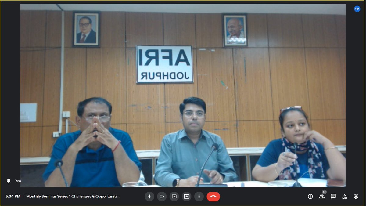 Today, on 31.05.22, Dr Sharad K. Srivastava, Senior Principal Scientist, CSIR-NBRI, Lucknow gave an enriching seminar on "Challenges and Opportunities in Bioprospection of Medicinal Wealth of the Country", in AFRI Monthly Seminar Series.
#Bioprospection #medicinalplants