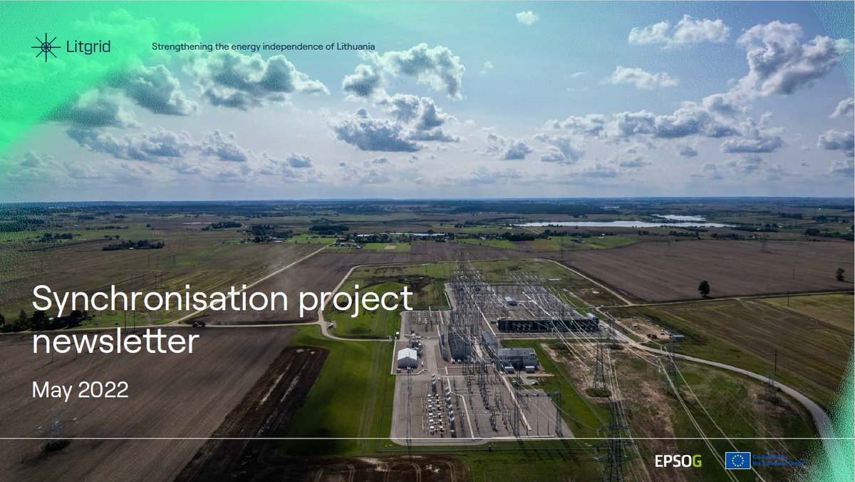 Litgrid's tweet photo. #Litgrid synchronisation May newsletter issue is out, covering the readiness of the largest power plants in Lithuania, other news and has Simonas Narščius, Head of the Operational Control Group, interview about joint dispatcher training in Poland. More: https://t.co/qhXeCmaNvd https://t.co/7eeggcG23B