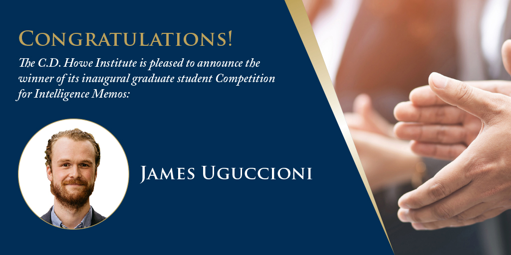 CDHoweInstitute's tweet photo. Introducing the winner of the @CDHoweInstitute graduate student Competition for Intelligence Memos! 

@JamieUguccioni with "Improving Employment Insurance Benefits to Protect Children." https://t.co/NCvFIyCvBi @UofT  #cdnecon #cdnpoli https://t.co/YHFwxiYiq0