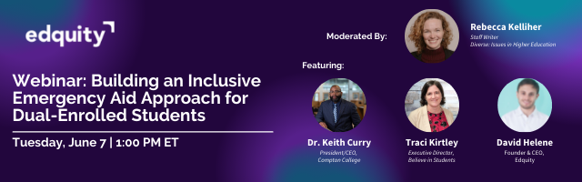 poweredbybeam's tweet photo. Join us next week with Edquity CEO @David_Helene @ComptonCollege Pres. @Iamkeithcurry, @BelieveStudents ED @TraciKirtley, and @KelliherRebecca  from @DiverseIssues to discuss the impact of emergency grants for Compton College's #dualenrolled students.

https://t.co/68SxnXmqCl" https://t.co/fSuA6V25YY