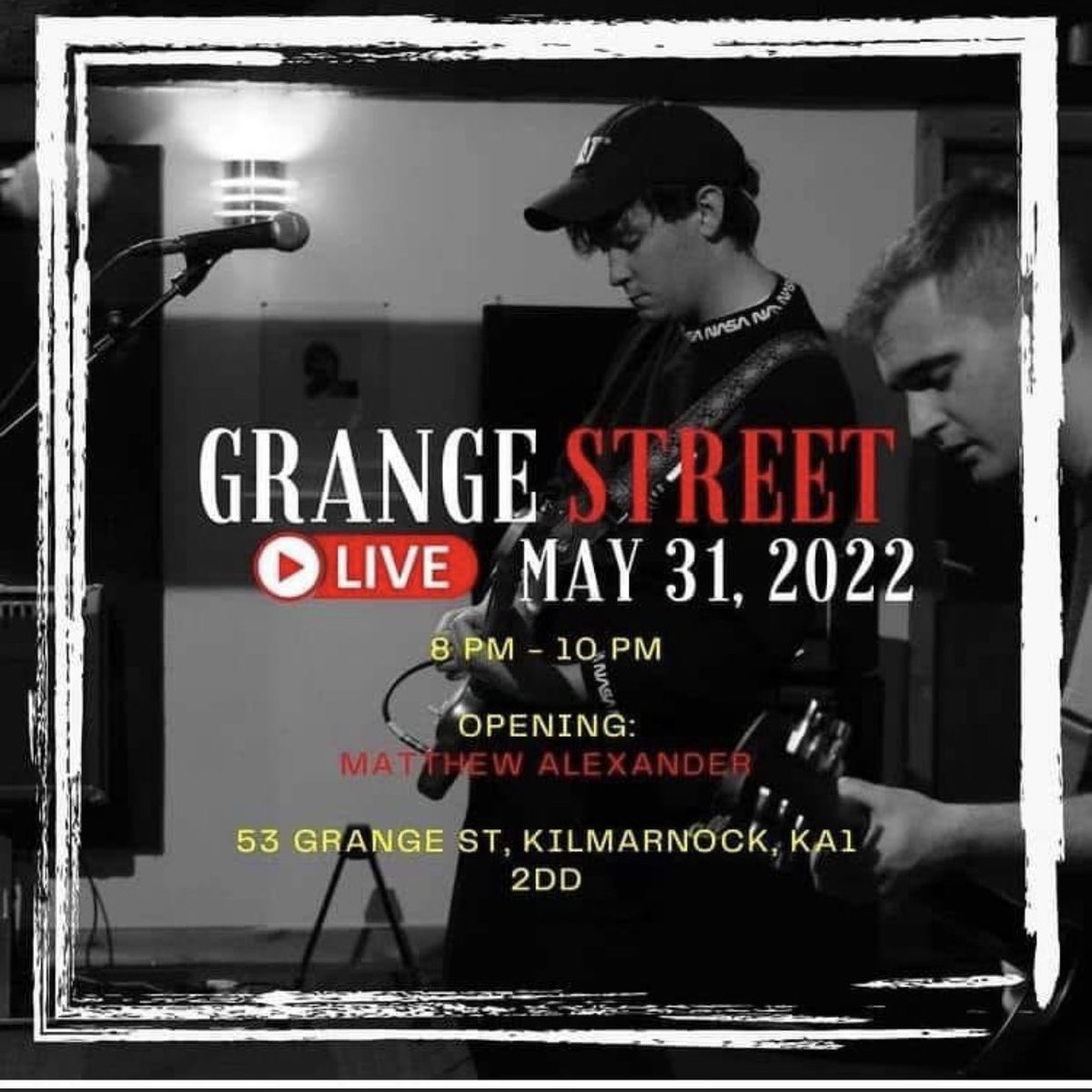 ‘Grange Street’ playing down here on Grange Street at the Brass tonight 🎸  8pm - 10pm