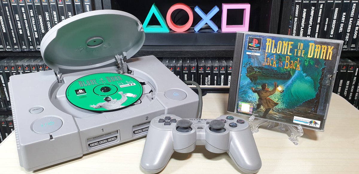 PS1Archive's tweet image. #PS1Archive As the title suggests, this Alone in the Dark game is the second in the series, but the first on the #PS1. Given it was first released in 1993, it may have been a little dated for the #PSX, but still fun for adventure gamers! #PlayStation #RetroGaming #GamersUnite