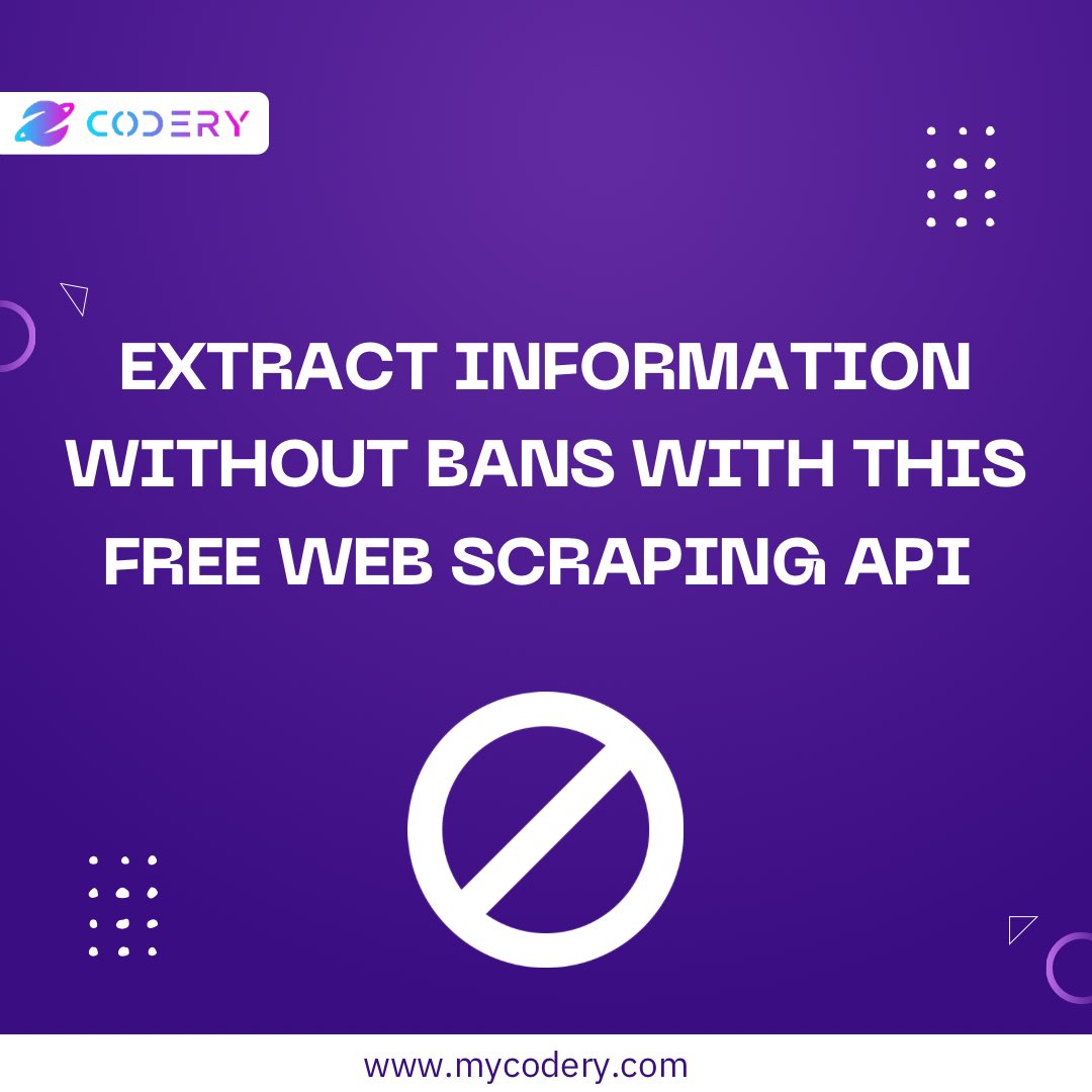 Zyla_Labs's tweet photo. π¨π»βπ» Companies usually use #web scraping tools to find contact information or compare prices across the web.
π¦Ύ #Codery is the best web scraping free #API to extract information without #bans.
Try it!
π https://t.co/4FcMXt29pn
#JSON https://t.co/MtrSkQkoyy