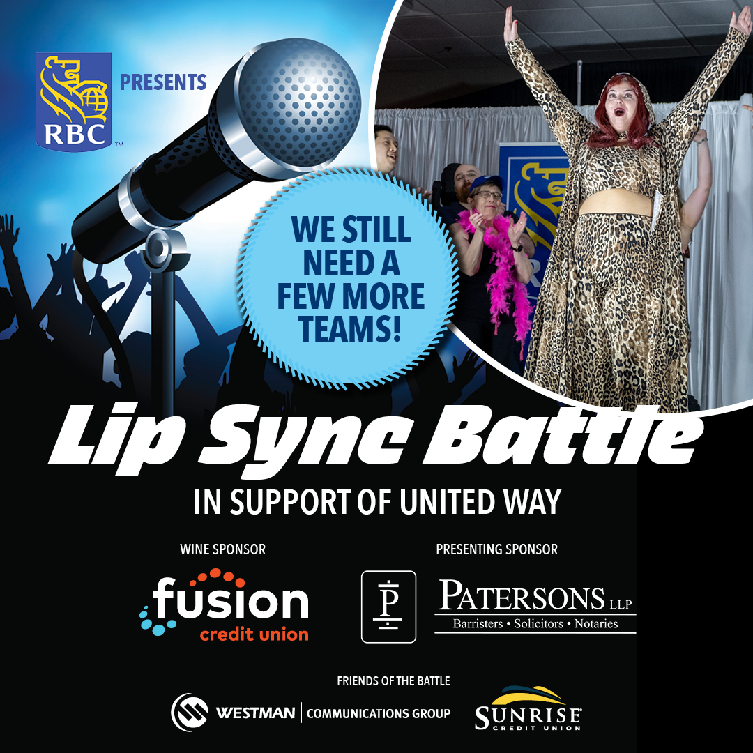 UnitedWayBdn's tweet photo. We need a few more teams for the battle! Contact Janis at United Way 204-571- 8929 or email her at office@brandonuw.ca.
Visit https://t.co/KhlHUxKzvT for details.
#UWBdn  #westmanlipsync #westmanlipsyncbattle #lipsync2022  #lipsyncchallenge #rbcpresents https://t.co/yl6fxV1QaQ