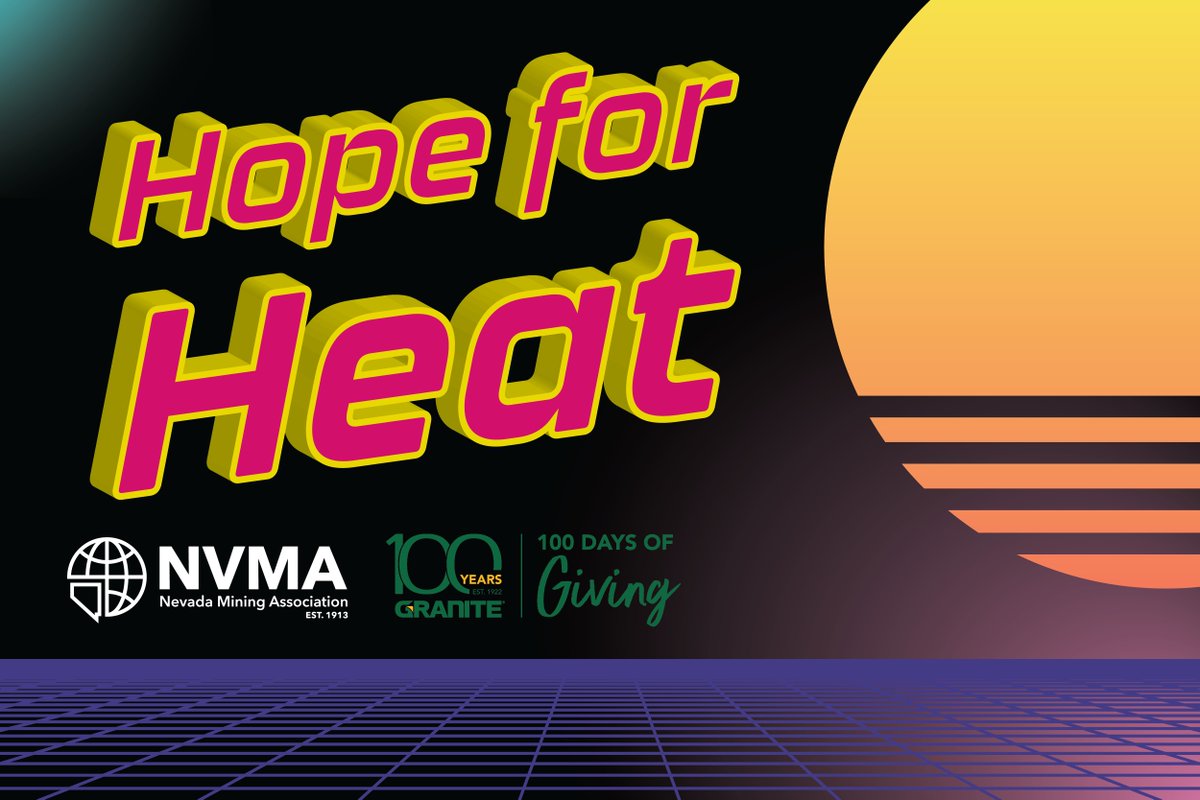 nevadamining's tweet photo. The NVMA is excited to announce its 7th annual #HopeForHeat campaign, partnering with @Granite and benefitting @BGCSNV, @PositivePlace, @BGCwin, and @BGCElko! Here’s to a hot summer! https://t.co/qNcf2ywQQ9 https://t.co/BLYzQ8YlXS