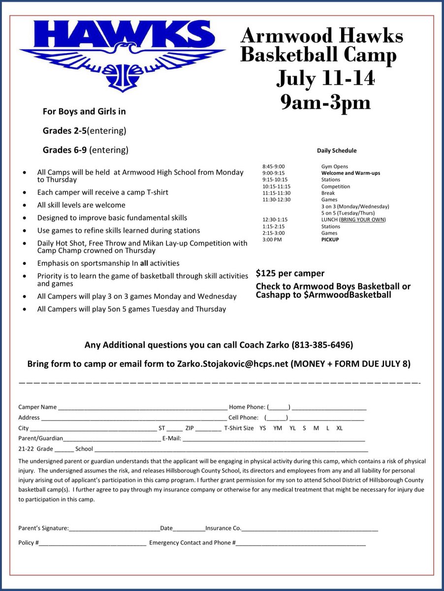 Meals will now be provided!
Sign up here… <a href="/Armwood_HS/">Armwood High School</a> 

forms.office.com/Pages/Response…