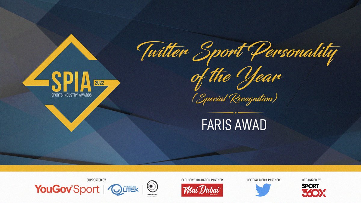sport360events's tweet photo. Faris Awad gets special recognition as the 'π§πͺππ§π§ππ₯ π¦π£π’π₯π§π¦ π£ππ₯π¦π’π‘ππππ§π¬ π’π π§ππ π¬πππ₯' π
Congratulations, @farisf9π
#SPIA
#SPIA2022
#ShareYourSPIA
#StarsOfSPIA
#SportsIndustryAwards https://t.co/QBpZUey3bs