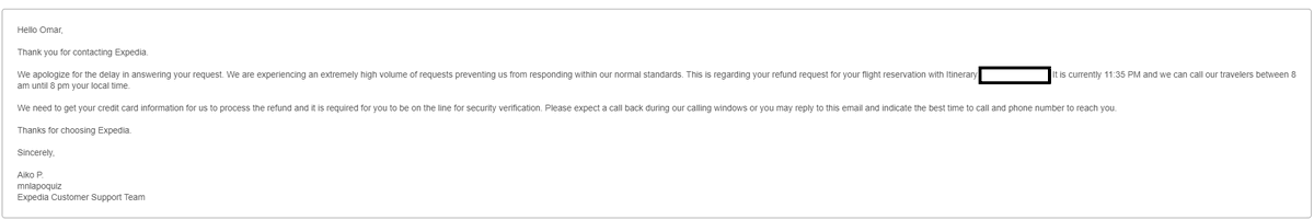 oaconga82us's tweet photo. In all fairness, after more than 5 months of fighting with this, I want to point out that Miss Aiko P. from @Expedia @ExpediaAsia has finally resolved this within a day not even asking for more information!. Thank you so much to this agent for sorting this out finally! @ShieldVoC https://t.co/M0zp6Rdzxx