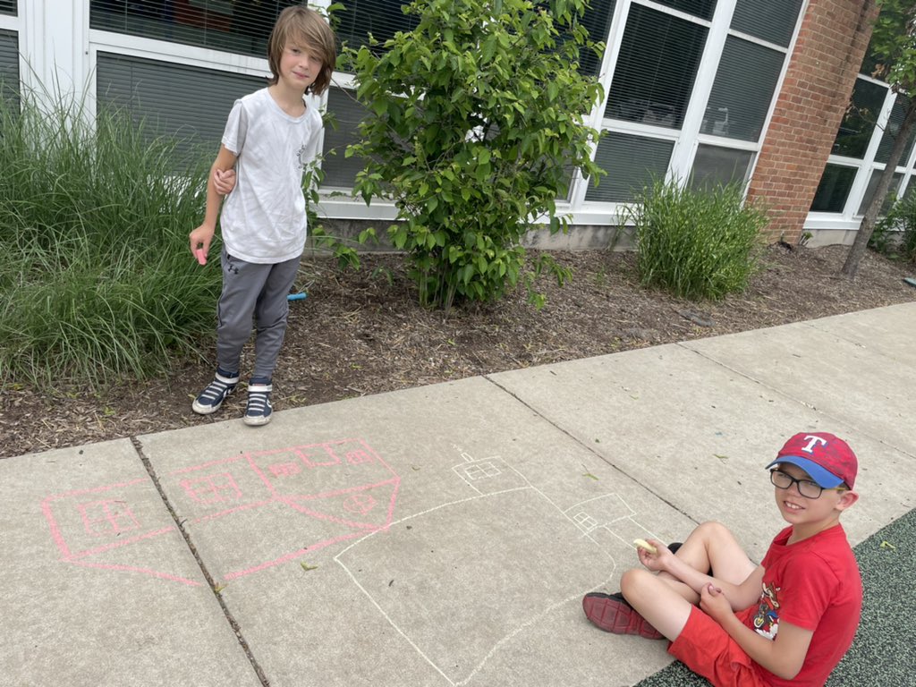 Celebrating rainbow day with sidewalk chalk! #cherokeeinspires
