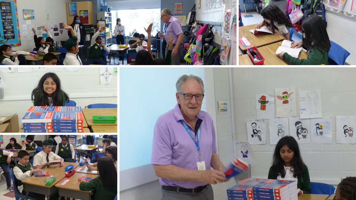 Our grade 3 students had a special visit from Syd Harmon of the Rotary Club last week! Every year, the Rotary Club of Brampton makes a generous donation of dictionaries which are presented to the school by Syd. 

Thanks again for stopping by! #ISPSchools#AmazingLearning
