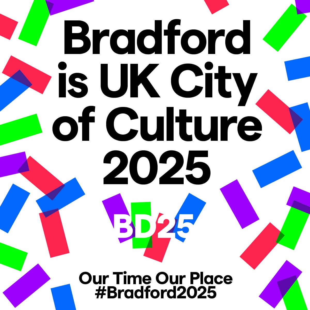 We are thrilled that #Bradford2025 has been named #CityofCulture2025! Our compelling bid generated an enormous amount of energy and support, and thoroughly deserved to be recognised by the judges. This is our time!