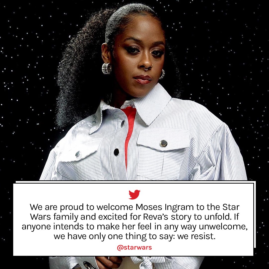 Star Wars on Twitter: We are proud to welcome Moses Ingram to the Star  Wars family and excited for Reva's story to unfold. If anyone intends to  make her feel in any