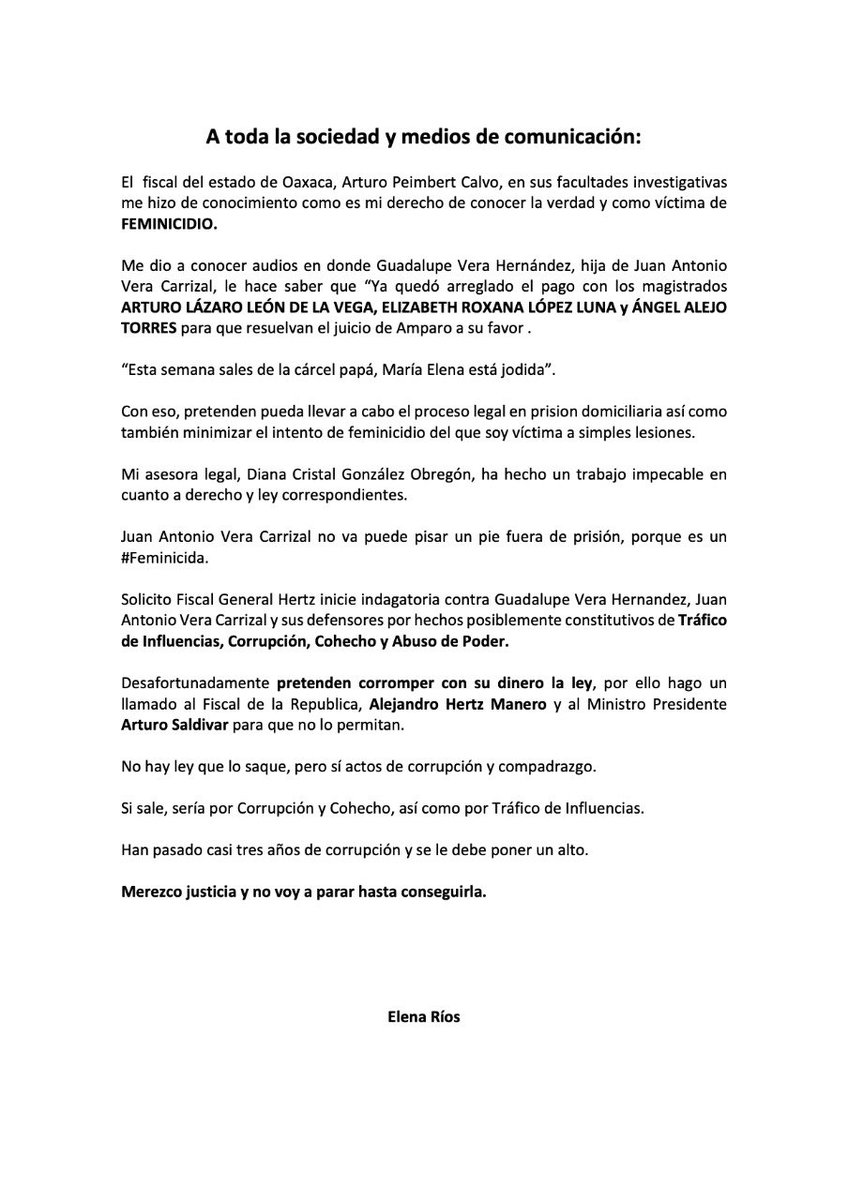 TenochHuerta's tweet photo. Comunicado de @_ElenaRios / @julioastillero @aristeguicnn @laoctavadigital @warkentin @Milenio @El_Chamuco @lajornadaonline @el_pais @Pajaropolitico https://t.co/u56RhRqo2U
