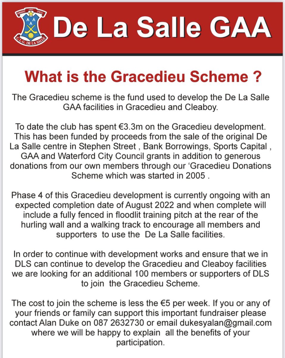 DLSGAA's tweet photo. Great work underway on extension of our walkway… 

We are currently working hard to complete the floodlit training pitch, the #walkway &amp; #hurling wall…

If you are not a member of the Gracedieu Scheme, we’d like to ask you to consider &amp; help us complete the development ⚪️🔴 https://t.co/a2ZzC8daTy