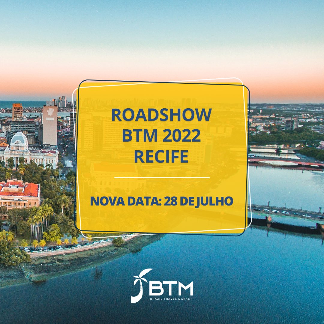 btmbrazil's tweet photo. Devido às fortes chuvas que atingem Pernambuco, especialmente Recife, anunciamos o adiamento do evento Roadshow BTM, que aconteceria na próxima quinta (2) na capital pernambucana, para o dia 28 de julho. Nos unimos em solidariedade a todas as famílias afetadas por essa tragédia. https://t.co/wGE44LjQp3
