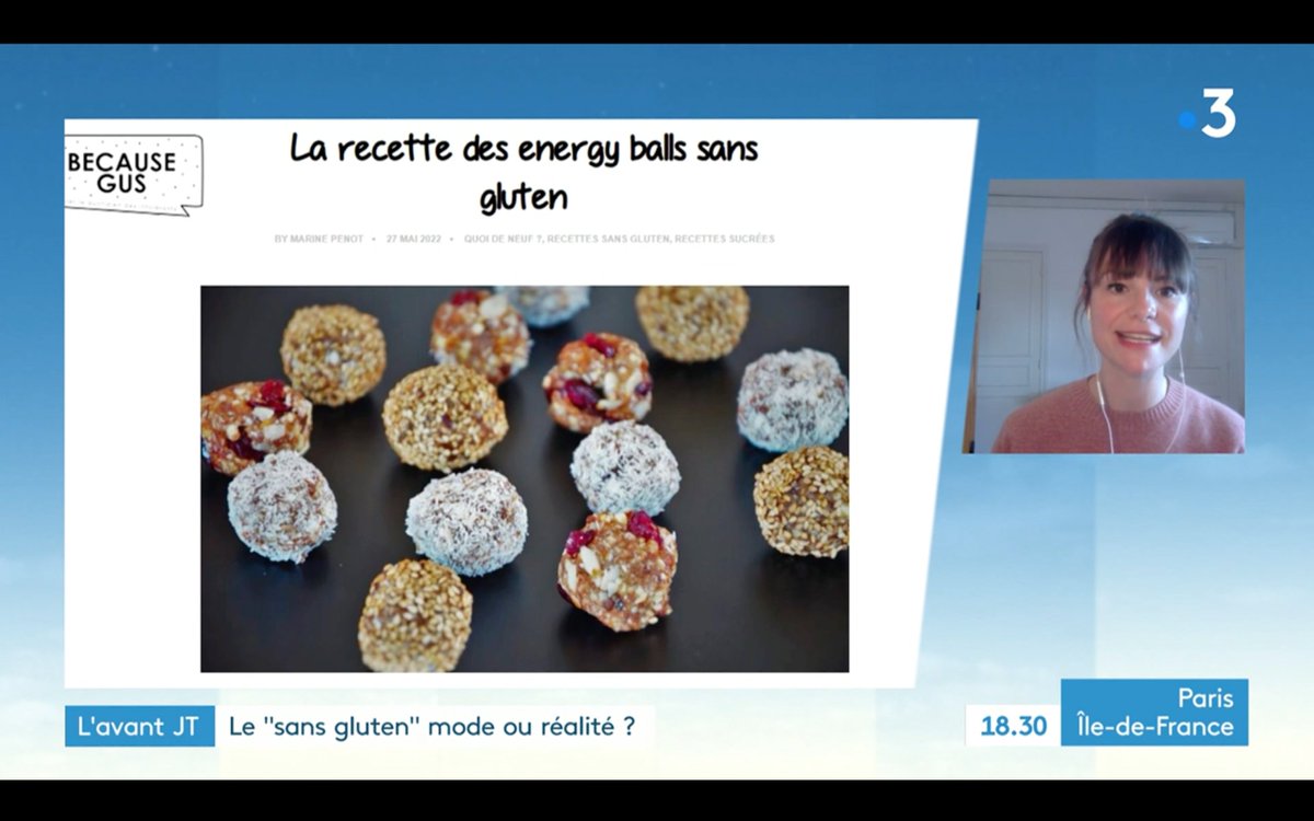 BecauseGus's tweet photo. Surprise ! 📺 @CcileGleize qui a fondé @BecauseGus était sur @France3Paris pour une émission dédiée au #sansgluten avec @L_AFDIAG, @INRAE_France ! Par ici pour regarder le replay du 31/05👇 #avecvous @JbPattier @maxime_fourrier 
https://t.co/GhwOG1D0qP https://t.co/MJaiMQGwxh