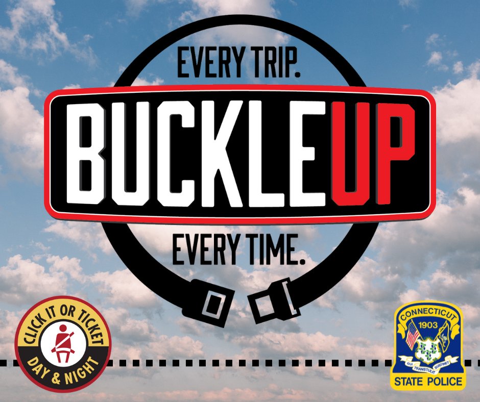 Our Click It or Ticket campaign runs through June 5, aimed at enforcing seat belt usage to keep travelers safe. Please Buckle Up every trip, every time!

#BuckleUp #seatbelts #seatbeltsafety #seatbeltssavelives #TrafficTuesday #NHTSA #ClickItOrTicket