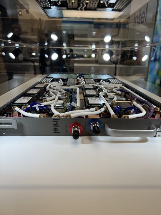 HPE_Cray's tweet image. What an event! We were honored to exhibit the HPE Cray EX Aurora supercomputer’s @intel-powered blade at #ISC22. Looking forward to seeing this @argonne-bound #exascale system tackle the world’s biggest problems with its revolutionary tech! @ISChpc hpe.to/6015zprrB