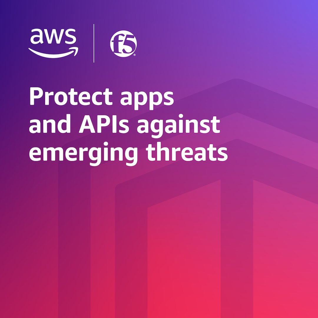 Secure #apps across environments, improve visibility, and mitigate threats with #AWS and <a href="/F5/">F5</a> WAAP. 🛡️
Sign up for the free workshop on Jun 15th: ➡️ go.aws/3wH3Mnm
