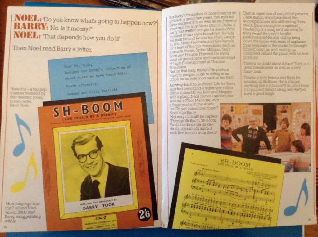 cdibble's tweet photo. @ICTEvangelist Here I am in the #MulticolouredSwapShop annual with a photo of me playing the piano live on air - c1981 https://t.co/T0QACvyLAA