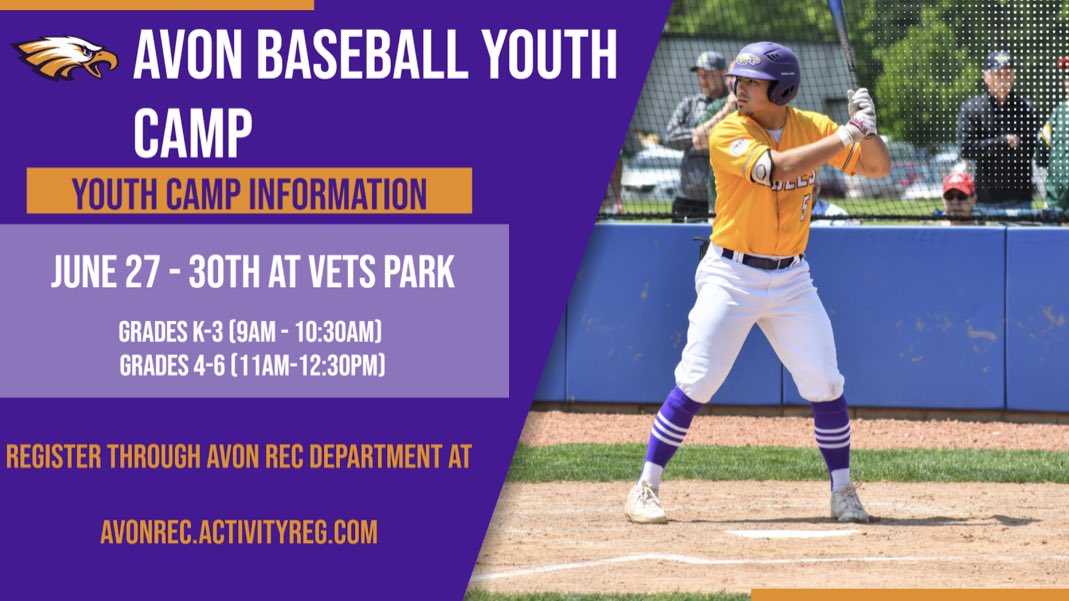 avoneagles on Twitter "RT baseball_avon Our Summer Youth Camp is