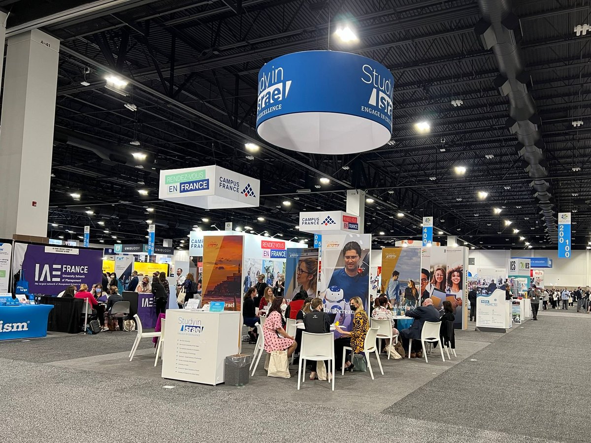 study_israel's tweet photo. Getting things going at #NAFSA2022! Come by to meet Israeli higher education representatives, and don't forget to enter the raffle to win authentic Israeli prizes! https://t.co/q43IH2kSZo