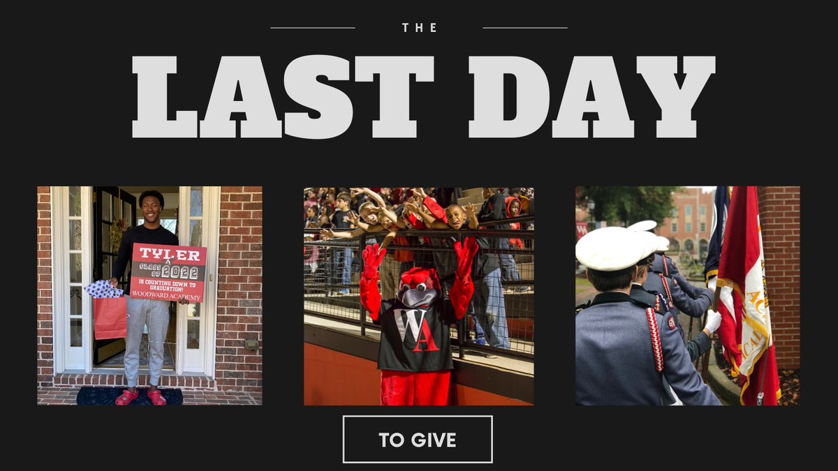 TheWoodwardFund's tweet photo. Today is the last chance to give before time runs out!⌛️  Don't miss out on the opportunity to change lives at @WoodwardAcademy 

Support 👉 https://t.co/8yJ01RSwAB https://t.co/tP7hpslGqj
