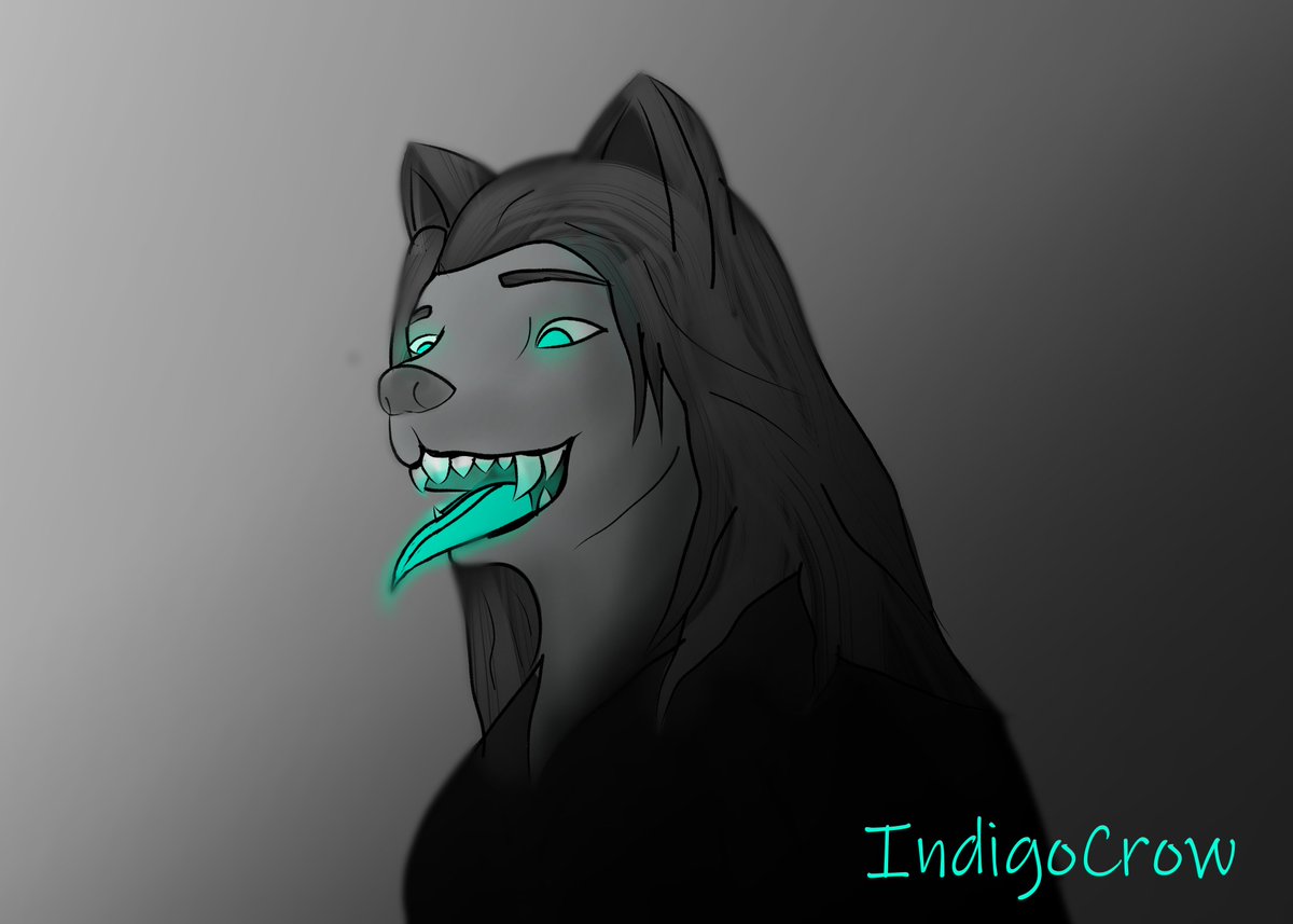 IndigoCrow1's tweet photo. Glowy Wolf ! 
#digitalartwork #furryartwork #furryfandom https://t.co/MQ7HEa2mLD