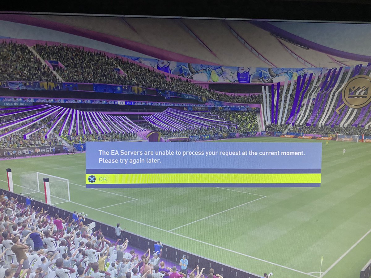 Foobz_'s tweet photo. @EAHelp everytime I finish a game of fifa,I get kicked out and sent back all the way to Home Screen where kickoff and everything is. So for every game I play it doesn’t count and get DNF, so very hard for me to complete the icon swaps at the moment. It says this after every game https://t.co/VvNtoPaqPn