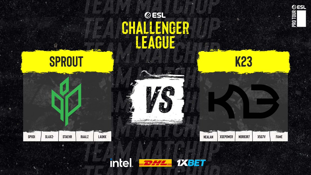 qCataTV's tweet photo. @sproutGG vs @k23_esports ESL Challenger League Season 41 | GL @lauNXcs_ 
LIVE: https://t.co/ZvZJeIYw1b https://t.co/G3wprWWCYa