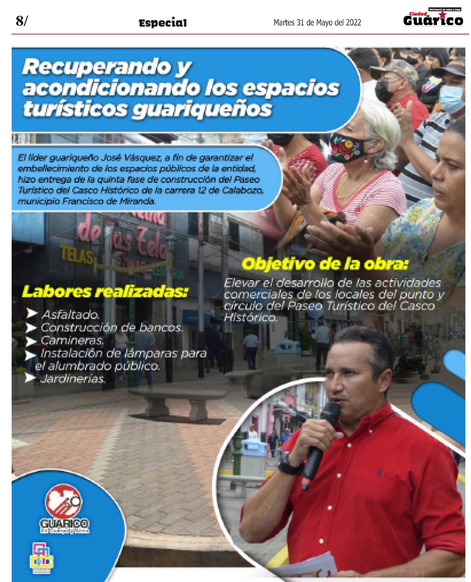 #Especial✨ Recuperando y acondicionando los espacios turísticos guariqueños.

#Guárico
#VenAppEnMarcha
#GuáricoVamosPaLante 

Vía 👉 <a href="/Gob_Guarico/">Gobierno de Guárico</a> 

<a href="/NicolasMaduro/">Nicolás Maduro</a> <a href="/josemvasquez/">José Vásquez</a> #EnCuerpoYAlmaPorGuárico