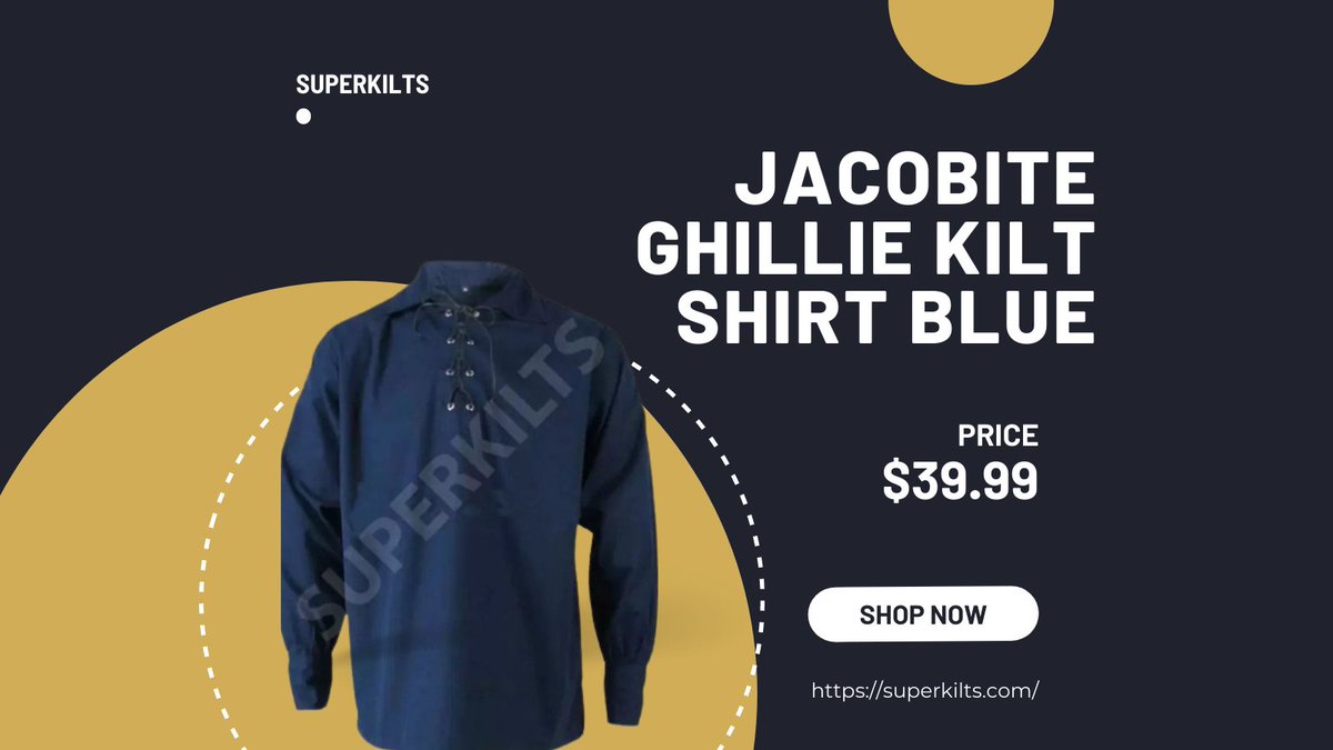KiltsSuper's tweet photo. Jacobite Ghillie Kilt Shirt Blue by Super Kilts

#jacobitechilliekiltshirtblue #jacobitechilliekilt #kiltshirtblue #superkilts 

Check it Out: https://t.co/Hm6riO9ABj https://t.co/lP4wBnJiOc