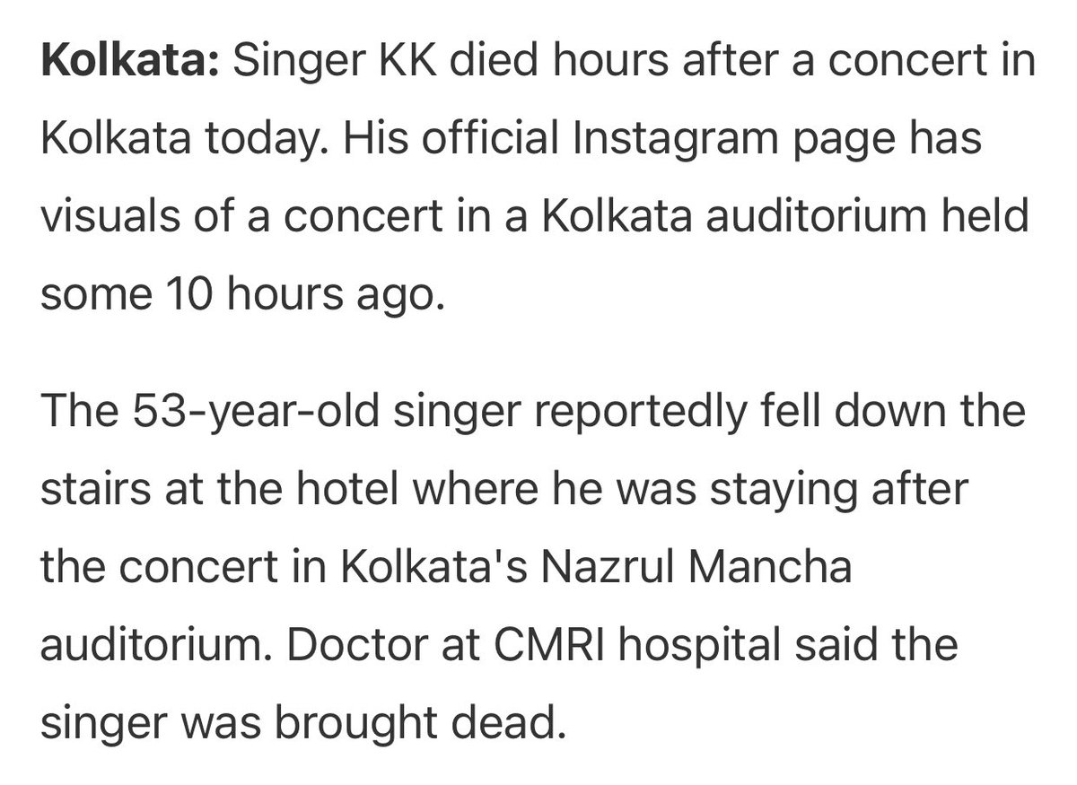 TanweerNehal's tweet photo. K.K passed away…
#kk #Bollywood https://t.co/hI7zi7rEvk