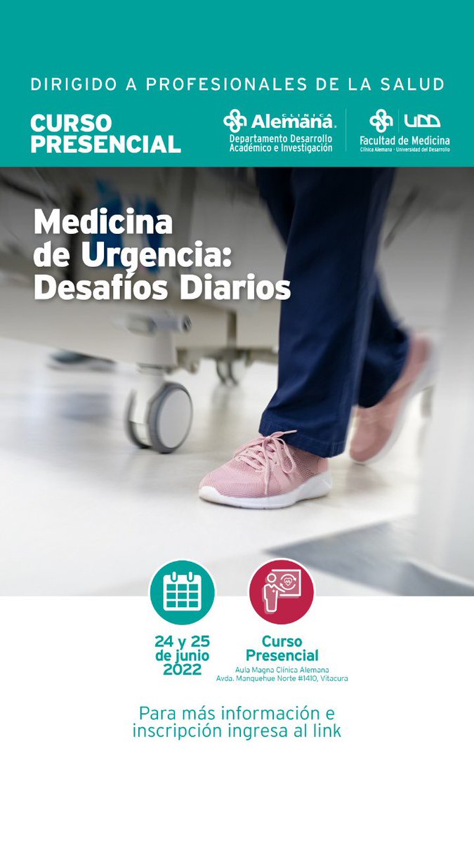 24 y 25 Junio!
Volviendo a compartir junto a <a href="/rvarel/">Renato Varela O</a> <a href="/salvizu_MUE/">Sergio Alvizu</a> <a href="/adolfobarraza/">adolfo barraza muñoz</a> <a href="/michelereyhdez/">michel rey</a> <a href="/RGEM82/">Dr Conejo EM 🐰</a> 

Patrocinado x <a href="/sochimu/">SOCHIMU</a> 
Presencial <a href="/Clinicaalemana/">Clínica Alemana</a> 

Inscríbete aquí 
tinyurl.com/urgenciaCAS

Revisa el programa aquí 
tinyurl.com/programaurgenc…

#ChileEM #educarsalvavidas