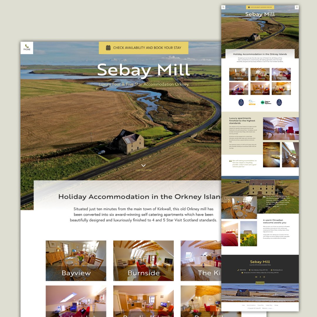 Check out our website design and development for Sebay Mill, luxury four and five star accommodation in Orkney. Design in Adobe XD, built on WordPress.
👉 sebaymill.co.uk #UXUIDesigner #Orkney #WordPress #Scotland #tourism #Webdesign