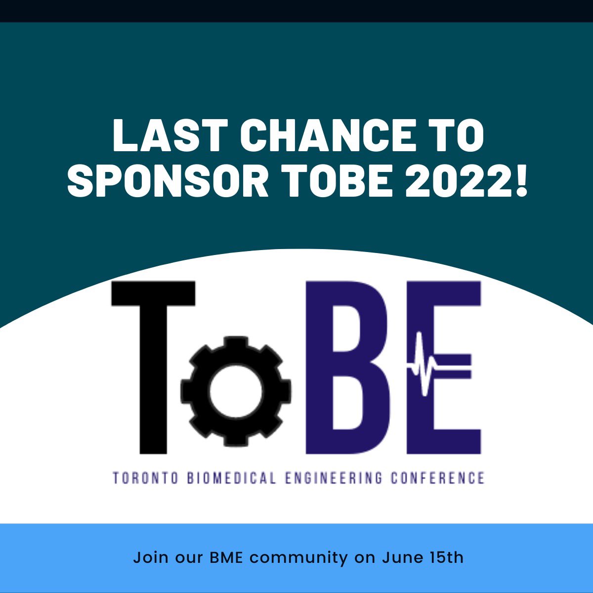 📣 LAST CHANCE TO BE A SPONSOR FOR #TOBE2022!!! 📣 

Check out our sponsorship package and be a sponsor today! 
bit.ly/3N9COvM