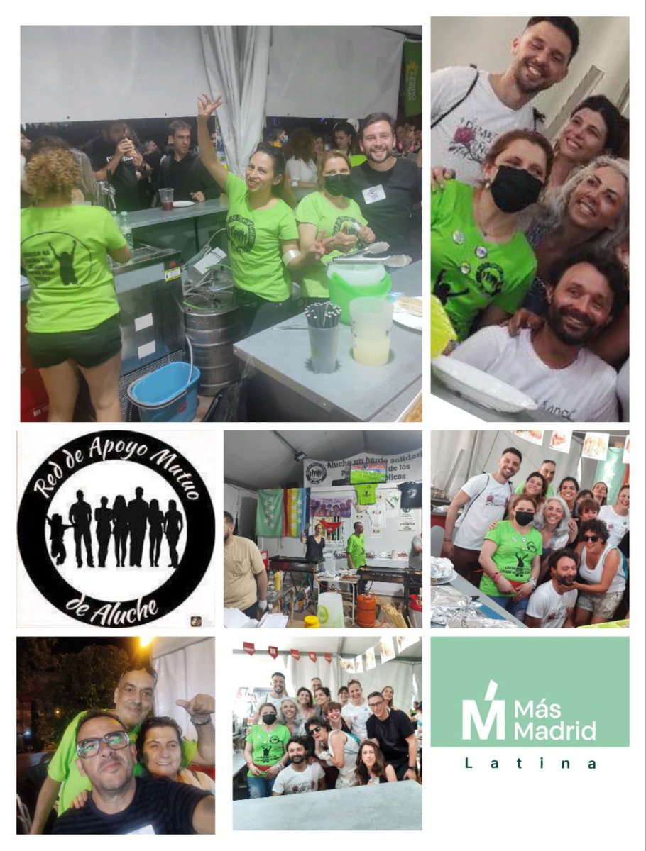 MasLatina_'s tweet photo. Este año @MasLatina_ comparte caseta en las fiestas de Aluche con @RAMA_Aluche 

Una entidad del barrio que durante los más duro de la pandemia se remangó y ayudó a quienes más lo necesitaba. 

Alegría, fiesta y solidaridad con nuestros barrios. https://t.co/X4yMhzIQxZ