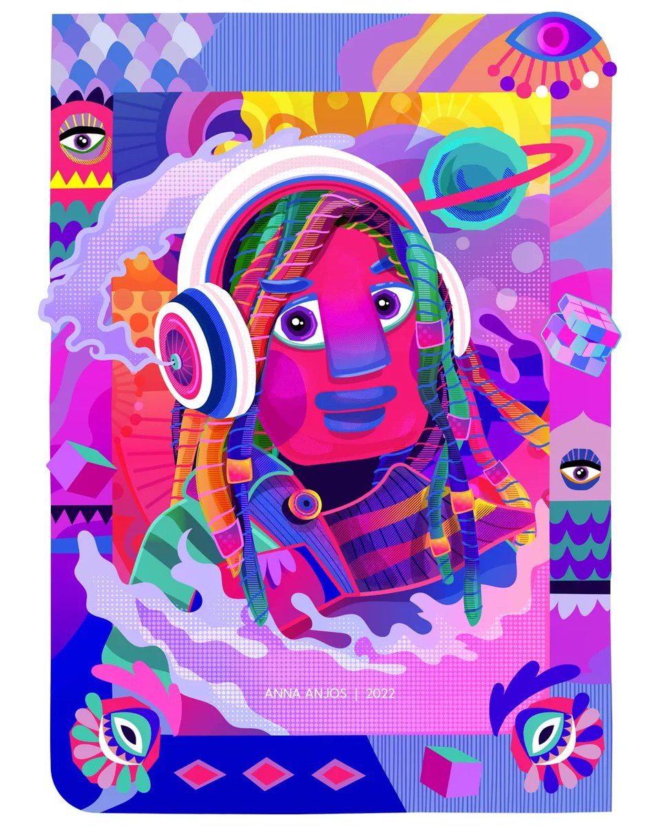 annaanjos's tweet photo. I'm loving creating illustrations in a more neon 90's color palette 💜 https://t.co/s9JPJw12kK
