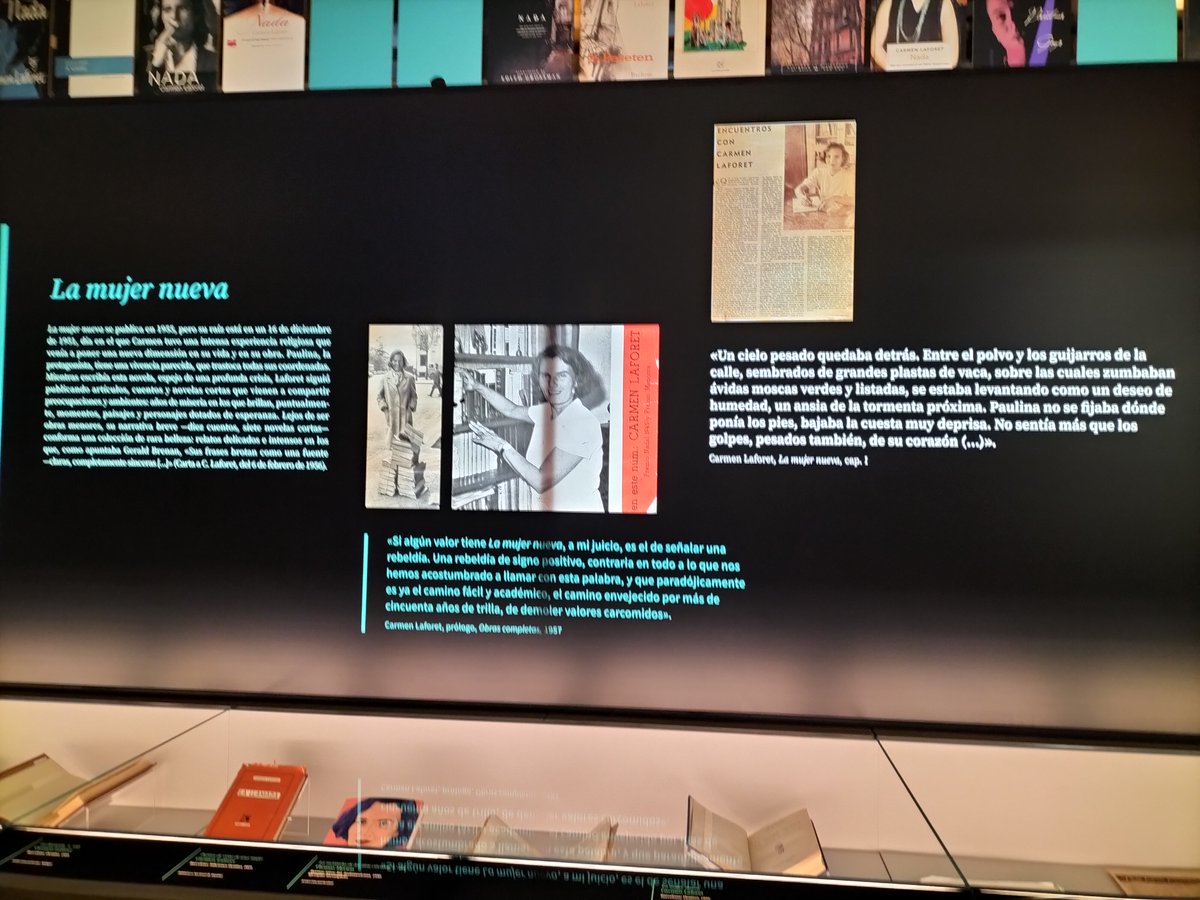 gomis_veronica's tweet photo. Más rutas literarias! Nos movemos hasta Madrid capital!👏👏👏  Son muy interesantes las exposiciones itinerantes del Instituto Cervantes. En mi viaje encontramos una de Carmen Laforet #INVTICUA22 https://t.co/42RraDhAum