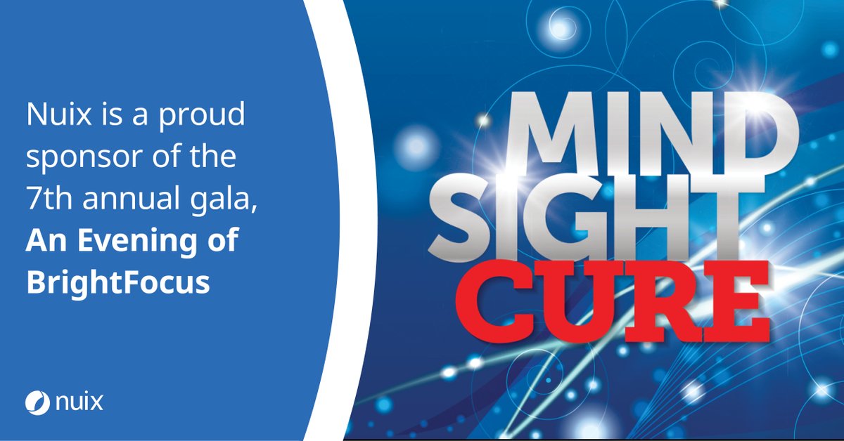 nuix's tweet photo. Nuix is proud to sponsor this extraordinary gathering that will spotlight exemplary scientists and advocates who are driving some of the most exciting work around the globe to end diseases of mind and sight. Learn more: https://t.co/HJzxAnFiIn https://t.co/rKvOAWzLsD