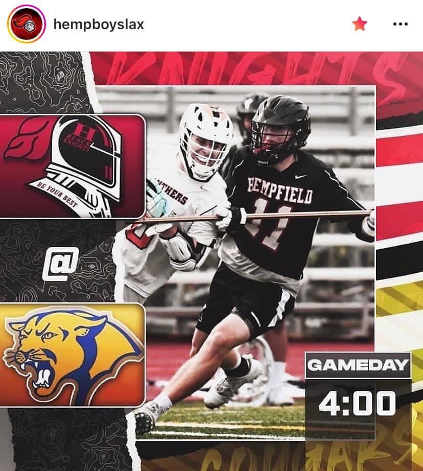 HempfieldLax's tweet photo. First round of States! Let’s go Black Knights! #WhateverItTakes https://t.co/zN4RLLxHml