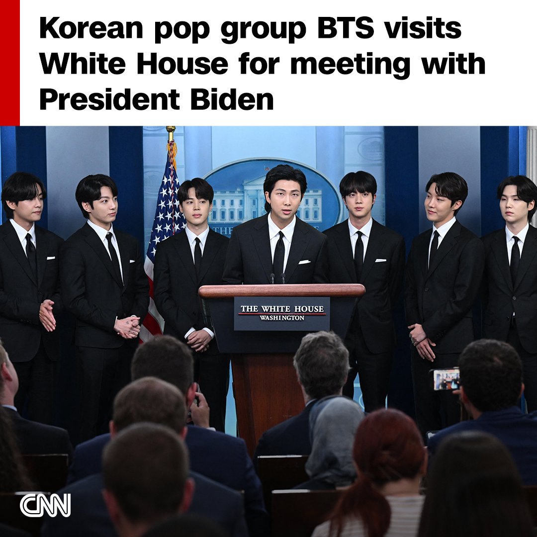 CNN (@cnn) on Twitter photo Korean pop superstars <a href="/BTS_twt/">λ°©νμλ
λ¨</a> stopped by the White House press briefing before a meeting with President Biden to discuss anti-Asian hate crimes and discrimination cnn.it/3ac0S29 Korean pop superstars <a href="/BTS_twt/">λ°©νμλ
λ¨</a> stopped by the White House press briefing before a meeting with President Biden to discuss anti-Asian hate crimes and discrimination cnn.it/3ac0S29