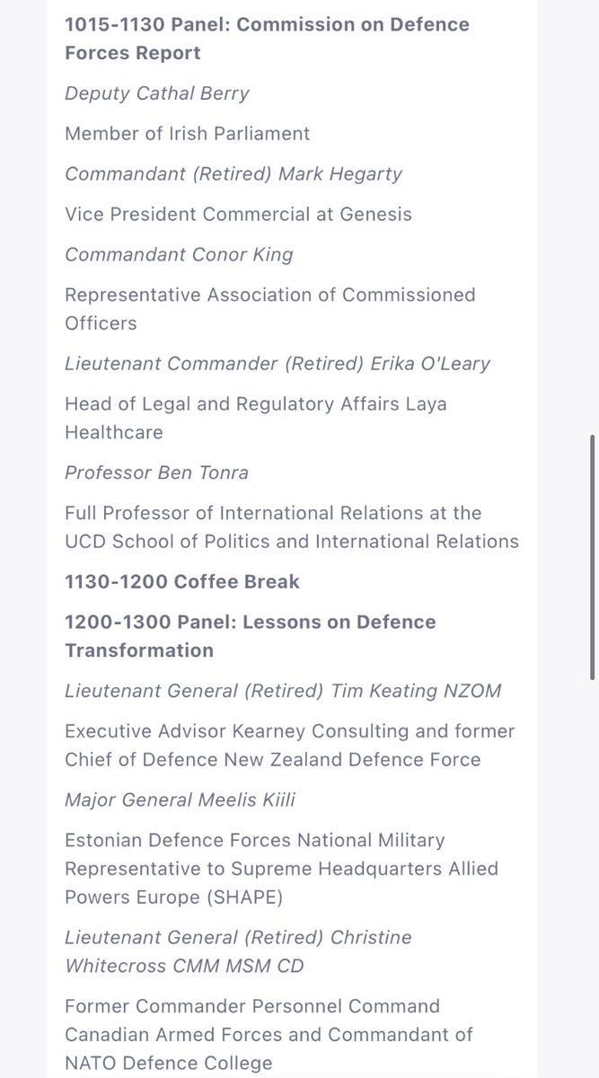 Really looking forward to contributing to the panel discussion on the @IRLCoDF Report with @BerryCathal, @Bentonra, @ErikaPatricia and @MarkHegarty at the next iteration of @slandail_nssi tomorrow. 
Moderated by @kierancuddihy #defencematters