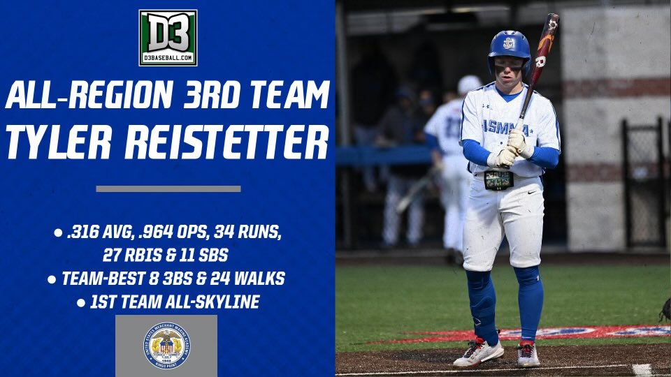 Congratulations, Tyler! This guy did it all for us! He pitched &amp; led the team with 83 Ks. He hit and lead the team with 8 triples. He played OF and 1st base!  No days off for a player that has this much versatility! Always nice having a multi-tool handy! #ExcellenceInAthletics